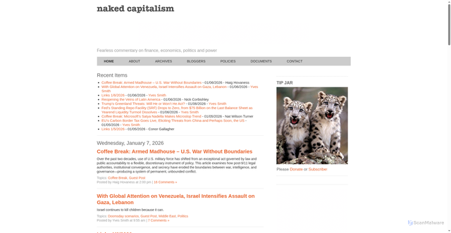 Security scan screenshot of https://www.nakedcapitalism.com