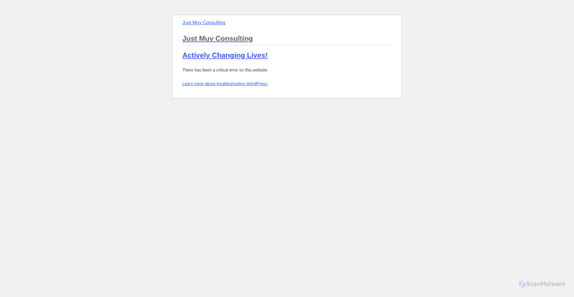 Security scan screenshot of https://justmuv.com