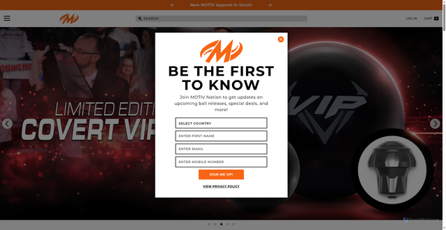 Security scan screenshot of https://www.motivbowling.com