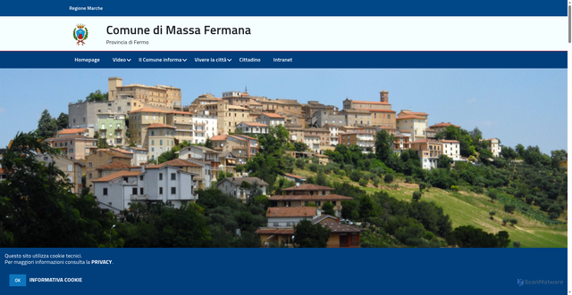 Security scan screenshot of https://www.comunemassafermana.it