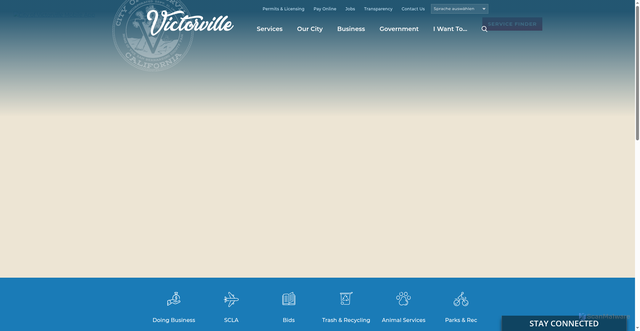 Security scan screenshot of https://www.victorvilleca.gov/