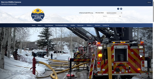 Security scan screenshot of https://www.roaringforkfire.gov/
