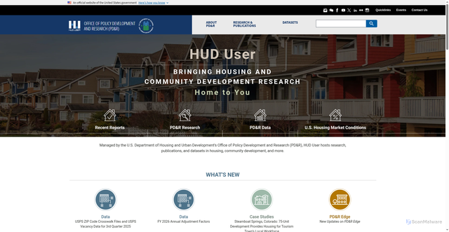 Security scan screenshot of https://www.huduser.gov/