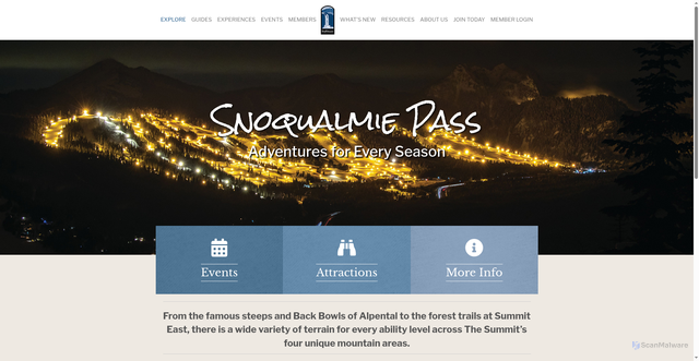 Security scan screenshot of https://www.snovalley.org/snoqualmie-pass/