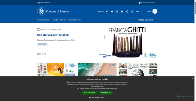 Security scan screenshot of https://www.comune.brescia.it