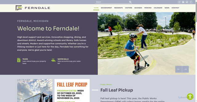Security scan screenshot of https://ferndalemi.gov/