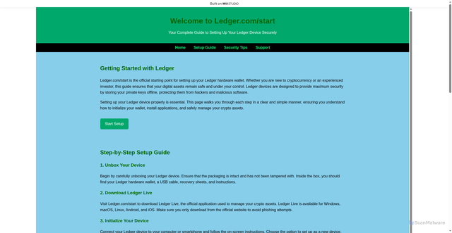 Security scan screenshot of https://homepageapp.wixstudio.com/en-us