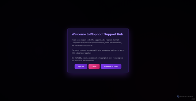 Security scan screenshot of https://flopncat-support-quest-acwgbmkjdo.edgeone.app/