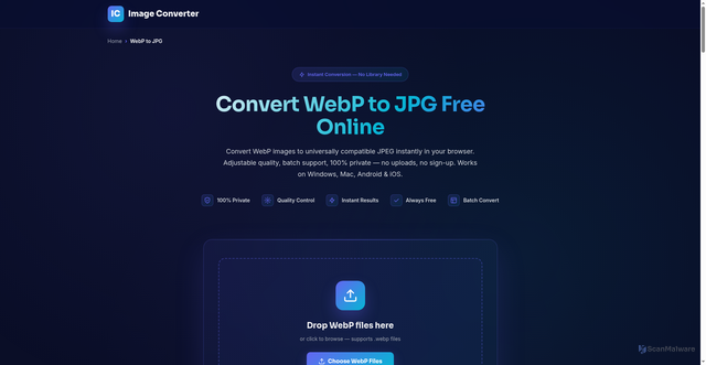 Security scan screenshot of https://imageconverter.online/?p=63