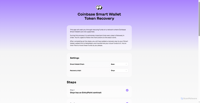 Security scan screenshot of https://smart-wallet-recovery.superbridge.app/