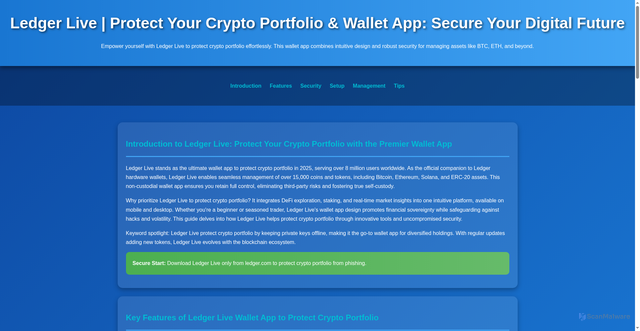 Security scan screenshot of http://ledgrr--live.pages.dev/