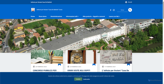 Security scan screenshot of https://www.casadebattisti.eu/