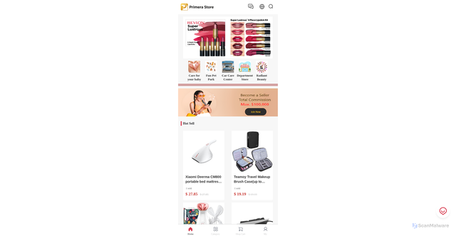 Security scan screenshot of https://primersstore.top/