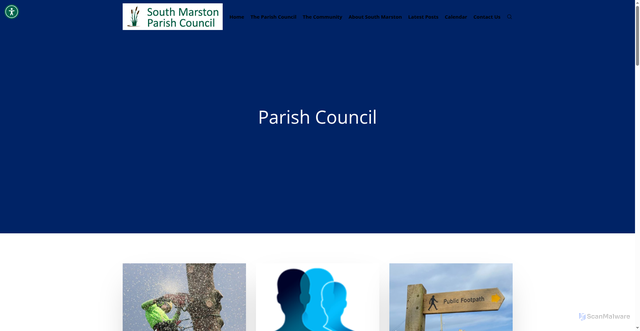 Security scan screenshot of http://www.southmarston.org.uk/category/parish-council