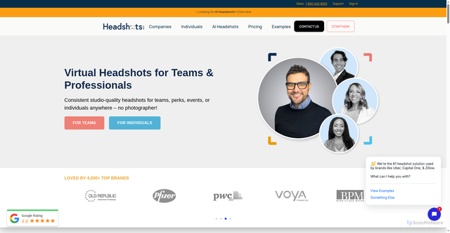 Security scan screenshot of http://itsheadshotsonline.com/