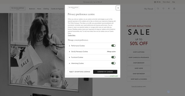 Security scan screenshot of https://thewhitecompany.com