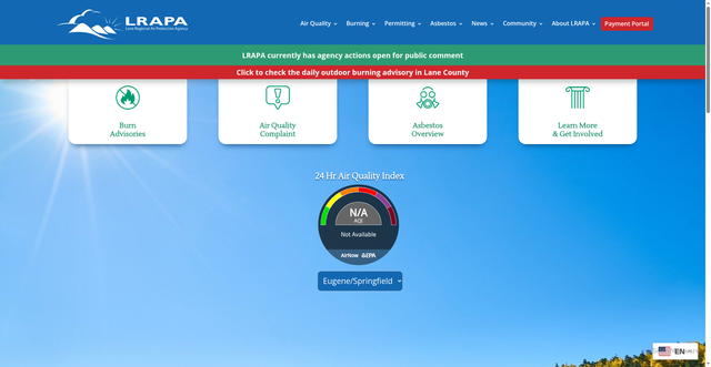 Security scan screenshot of https://www.lrapa-or.gov/