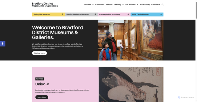 Security scan screenshot of https://bradfordmuseums.org/