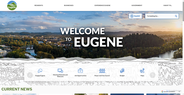 Security scan screenshot of https://eugene-or.gov/