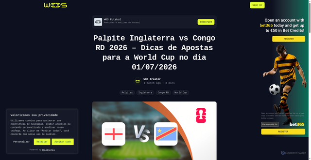 Security scan screenshot of https://apostas.betarena.com/a/wos-futebol/palpite-inglaterra-x-congo-rd-19606952-1782732430