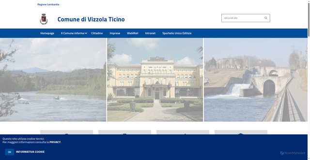 Security scan screenshot of https://www.comune.vizzolaticino.va.it/hh/index.php