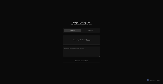 Security scan screenshot of http://steganography-project.pages.dev/