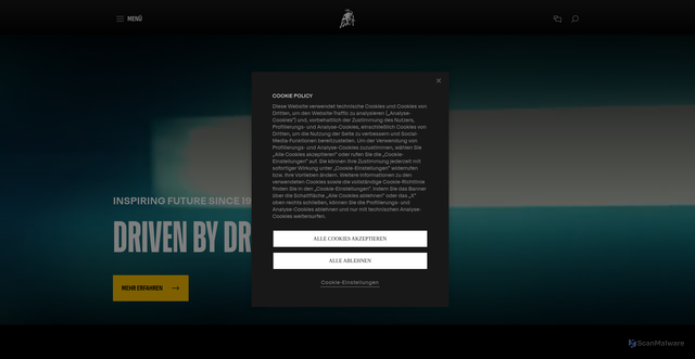 Security scan screenshot of https://www.lamborghini.com