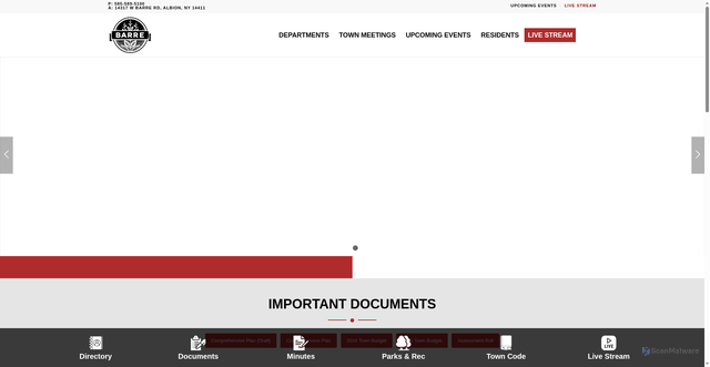 Security scan screenshot of https://townofbarreny.gov/