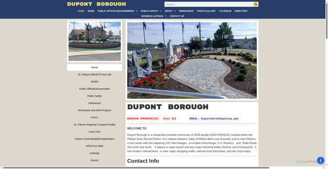 Security scan screenshot of https://dupontpa.gov/