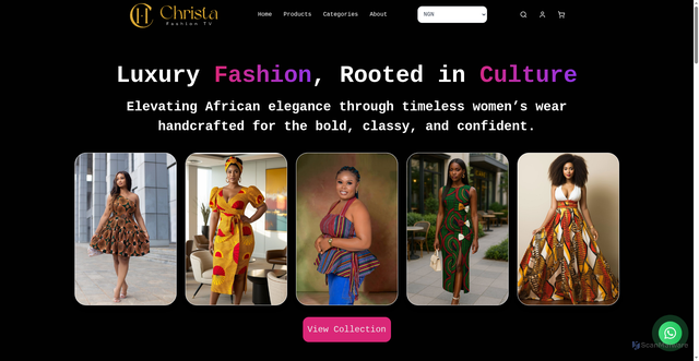 Security scan screenshot of http://christafashiontv.com/