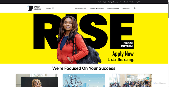Security scan screenshot of https://www.ccp.edu/