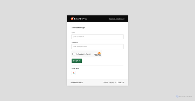 Security scan screenshot of https://app.smartsurvey.co.uk