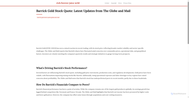 Security scan screenshot of https://duniacloudblog-dpurmyvdlpxs.edgeone.app/barrick-gold-stock-quote-globe-and-mail.html