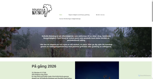 Security scan screenshot of https://solkullamatskog.se