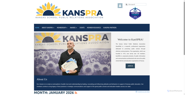 Security scan screenshot of https://kanspra.wildapricot.org
