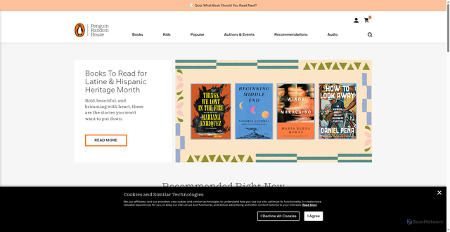 Security scan screenshot of https://penguinrandomhouse.com
