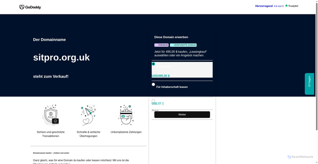 Security scan screenshot of http://www.sitpro.org.uk/