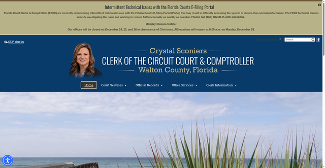 Security scan screenshot of https://waltonclerkfl.gov/