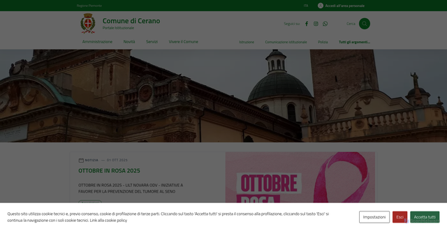 Security scan screenshot of https://comune.cerano.no.it/