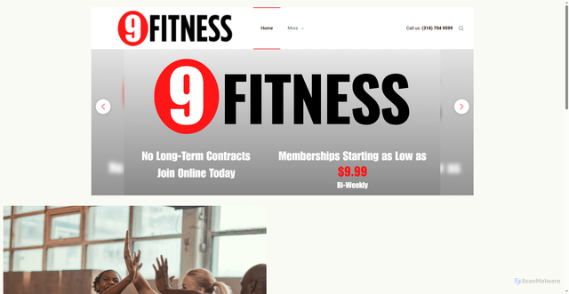 Security scan screenshot of https://9fitness.org/