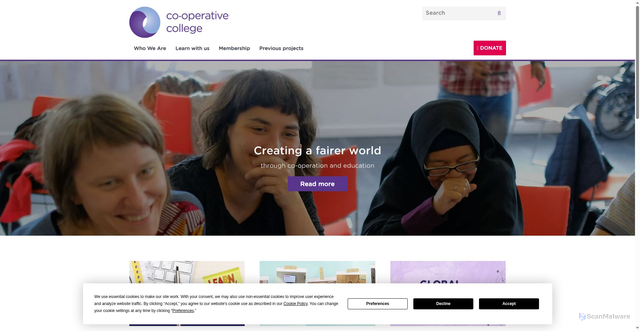 Security scan screenshot of https://www.co-op.ac.uk/