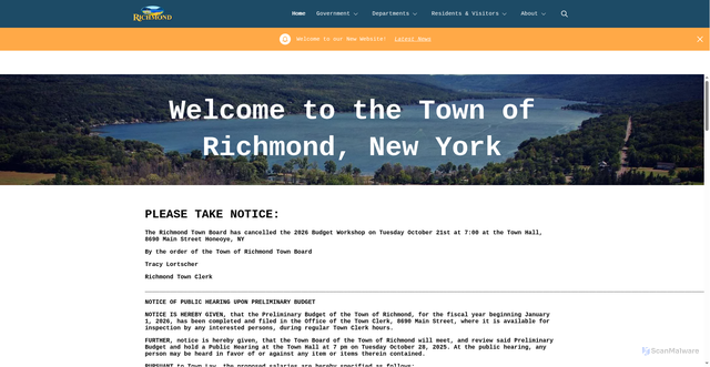 Security scan screenshot of https://richmondny.gov/
