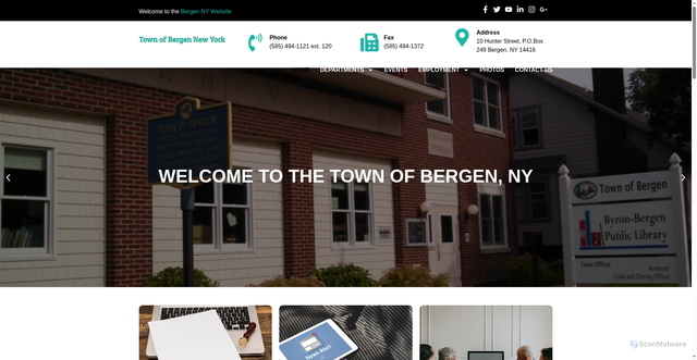 Security scan screenshot of https://townofbergenny.gov/