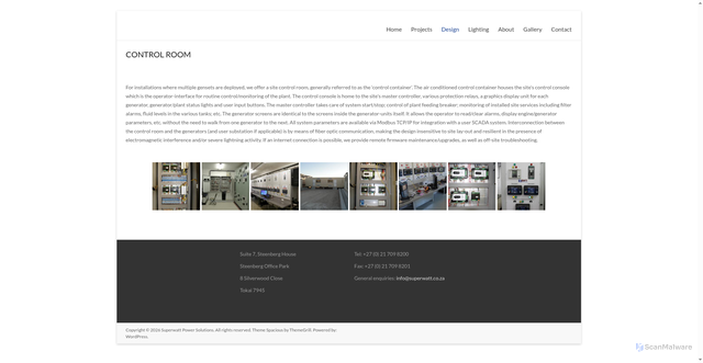 Security scan screenshot of https://superwattpowerco.com/index.php/our-design/control-room/