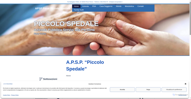 Security scan screenshot of https://piccolospedale.it/