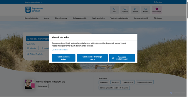 Security scan screenshot of http://www.engelholm.se