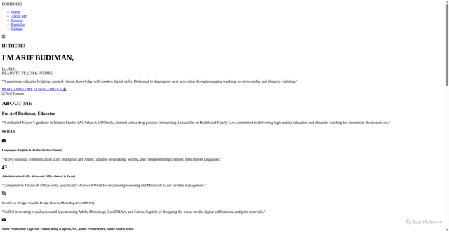 Security scan screenshot of https://arifbudiman.pages.dev/www.linkedin.com/in/arif-budiman-33bbb139b