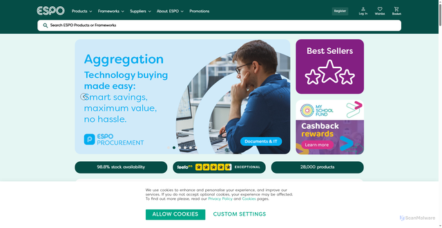 Security scan screenshot of https://www.espo.org/