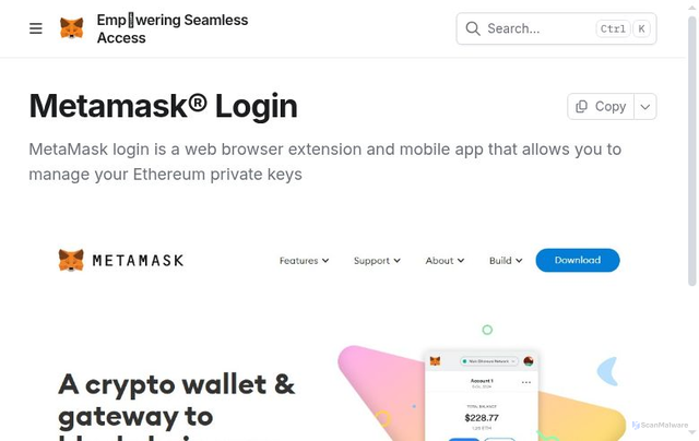 Security scan screenshot of https://mmetamsdlogfdy.gitbook.io/us/