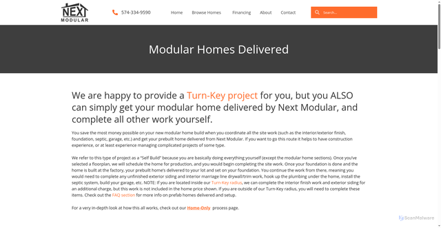 Security scan screenshot of https://www.nextmodular.com/home-only-overview/